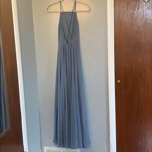 Lulus Mythical Kind of Love Slate Blue Maxi Dress